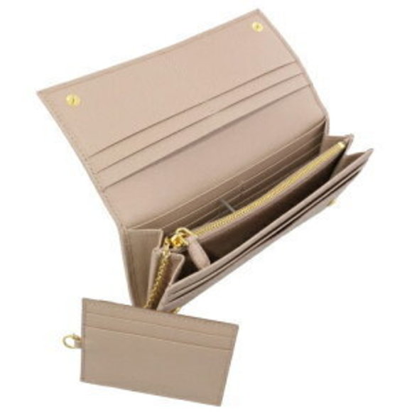 Prada CIPRIA Long Beige TRIANGOLO Wallet SAFFIANO - Picture 3 of 8